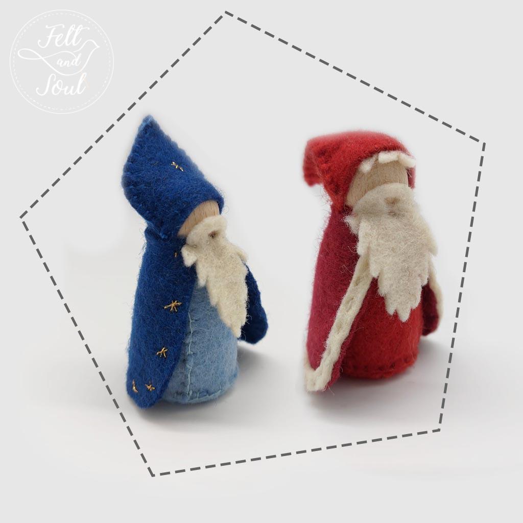 Mikulás, Szent Miklós gyapjú filc figura letölthető szabásminta